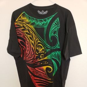 Island Tat Tribal Tatoo Honu Turtle Shirt XL